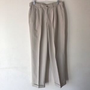 Claiborne pleated khaki dress pants 33 x 32